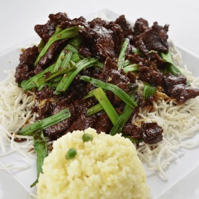 Mongolian Beef or Chicken.